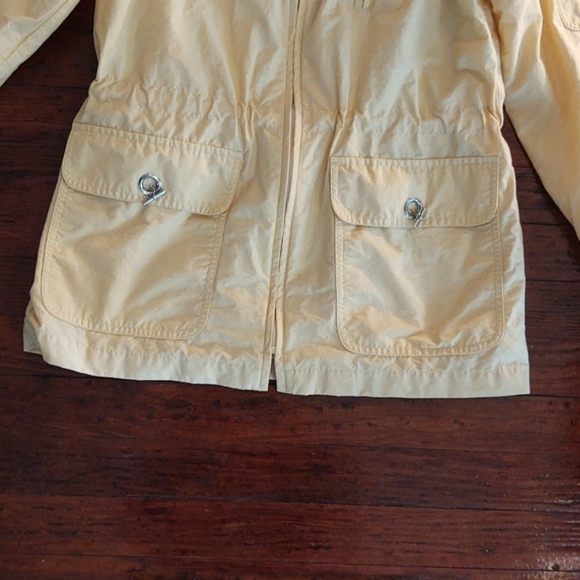 Talbots Petites Yellow Windbreaker Sz P - Picture 4 of 11